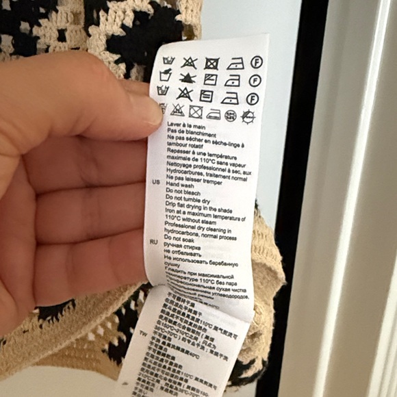 Sandro black and Tan Patterned Cardigan - Picture 7 of 8